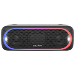 Sony SRS-XB30 Extra Bass Water-Resistant Bluetooth NFC Portable Speaker with LED Ring & Strobe Lighting Black